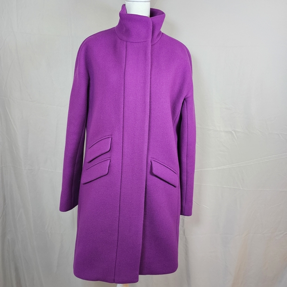 J.Crew Mercantile Women's Cocoon Coat in Italian Stadium-Cloth Wool - Picture 2 of 9